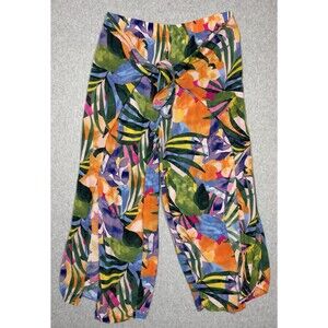 Kona Sol Tropical Wide Leg Split Cover Up Resort Beach Summer Boho Light Size XL